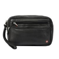 Męska saszetka ze skóry naturalnej do ręki z kieszeniami marki Albatross