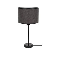 Boss Lampa Stołowa 1xE27 Max.40W Czarny/Transparentny/Ciemnoszary