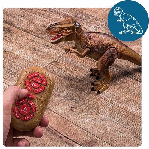 Wielki Dinozaur T-Rex Zdalnie sterowany chodzi ryczy świeci zieje dymem LED na Arena.pl