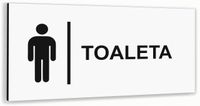 Tabliczka z dibondu BIAŁA TOALETA DOWOLNY NAPIS Tablica informacyjna