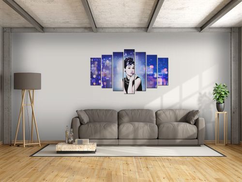Obraz Audrey Hepburn - Jakub Banaś 140x80 płótno na Arena.pl
