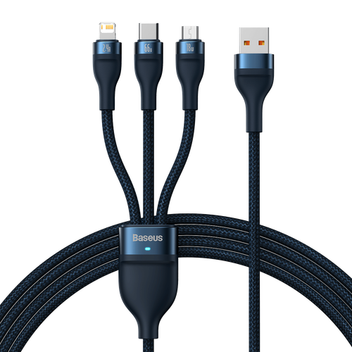 kabel usb 3w1 baseus flash series, usb-c + micro usb + lightning na Arena.pl