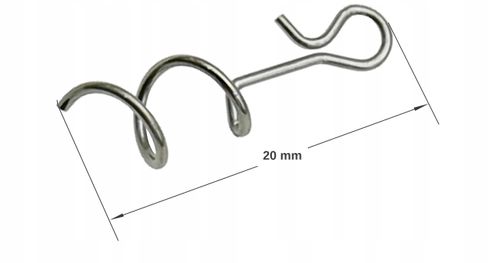 Wkrętka z klipsem do haczyka OFFSETOWEGO MICRO Spiral Snap M (20 mm) 8 szt na Arena.pl