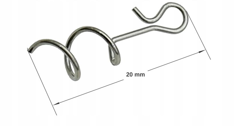 Wkrętka z klipsem do haczyka OFFSETOWEGO MICRO Spiral Snap M (20 mm) 8 szt zdjęcie 2