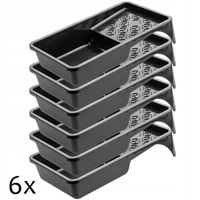 KUWETA MALARSKA NA WAŁEK FARBA 160 MM CZARNA 6SZT