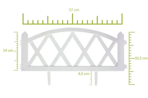 Płotek ogrodowy 2,3 mb biały na Arena.pl