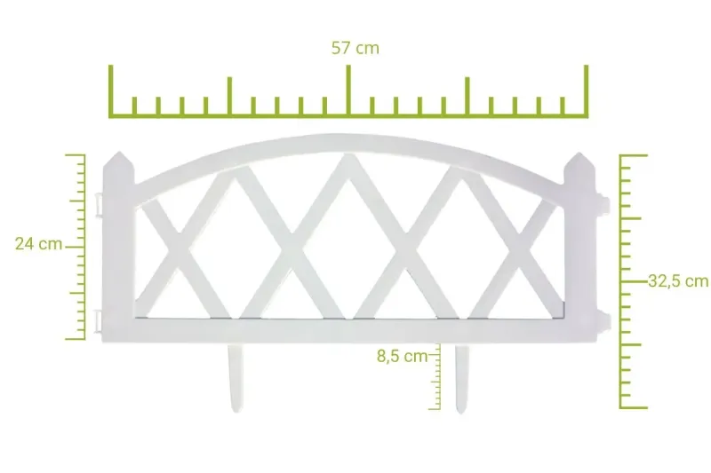 Płotek ogrodowy 2,3 mb biały zdjęcie 2