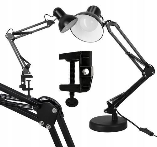 Lampka LED Biurkowa Lampa Szkolna Nocna Kreślarska Regulowana Uchwyt na Arena.pl