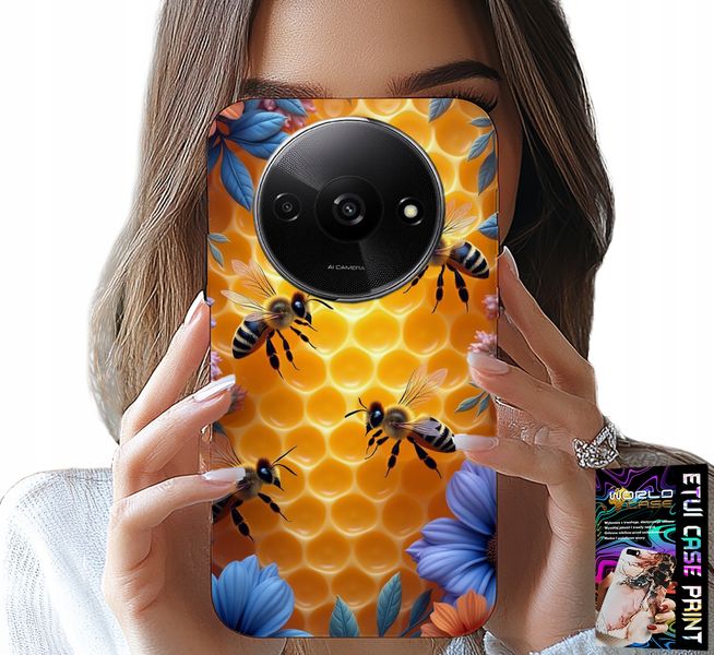 ETUI DO XIAOMI REDMI A3 - PSZCZOŁY UL PLASTER MIODU PLECKI CASE zdjęcie 1