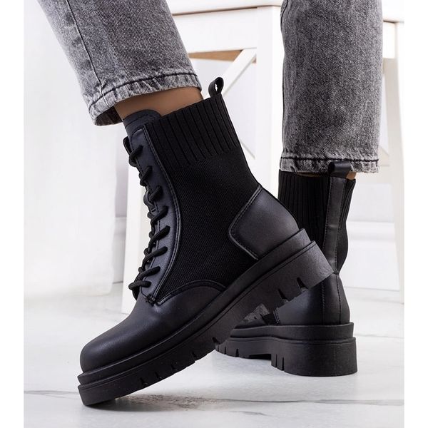 Czarne traperki r.36 zdjęcie 3