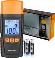WILGOTNOŚCIOMIERZ MIERNIK WILGOTNOŚCI DO DREWNA 4 GRUPY POMIARU 9V+ BATERIE