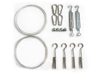 ZESTAW DO MONTAŻU ŻAGLI PRZECIWSŁONECZNYCH ROZSUWANYCH DO MURU Z 2 LINKAMI