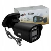 KAMERA ZEWNĘTRZNA ANALOGOWA 5MPX METALOWA CZARNA OBUDOWA DOŚWIETLENIE