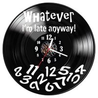 Zegar ścienny z płyty winylowej Spóźniony 176.14