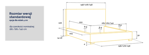Łóżko Tapicerowane VICKI 160x200 na Arena.pl
