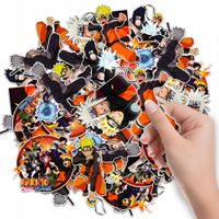 NAKLEJKI ETYKIETY NA ZESZYT NALEPKA Z POSTACIAMI ANIME NARUTO WZORY 6 SZT