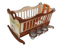 kołyska drewniana + 6 kieliszków