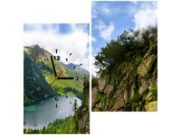 60X60 KWADRAT OBRAZ ZEGAR GÓRSKIE JEZIORO TATRY OBRAZ