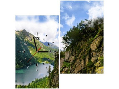 60X60 KWADRAT OBRAZ ZEGAR GÓRSKIE JEZIORO TATRY OBRAZ na Arena.pl