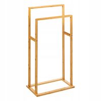 STOJAK ŁAZIENKOWY NA RĘCZNIKI BAMBUSOWY PODWÓJNY DO ŁAZIENKI 42X24,2X81,5CM