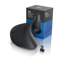 CSL Bezprzewodowa Mysz Pionowa Dla Leworęcznych Bluetooth 2400 DPI Czarna