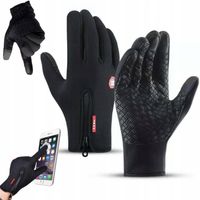 RĘKAWICZKI ROWEROWE SPORTOWE WODOODPORNE XXL CZARN