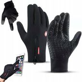 RĘKAWICZKI ROWEROWE SPORTOWE WODOODPORNE XXL CZARN