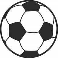 Naklejka piłkarska piłka 100 cm na ścianę naklejka