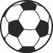 Naklejka piłkarska piłka 100 cm na ścianę naklejka