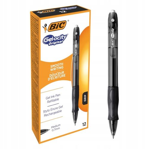 BIC GEL-OCITY ORIGINAL DŁUGOPIS AUTOMATYCZNY ŻELOWY CZARNY ZESTAW x12 na Arena.pl