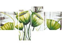 100 55CM OBRAZ 4 ELEM ZIELONE MAKI PŁÓTNO DRUK