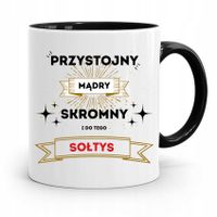 Dla Sołtysa Kubek Czarny Przystojny Mądry Prezent Z Nadrukiem Ze Zdjęciem