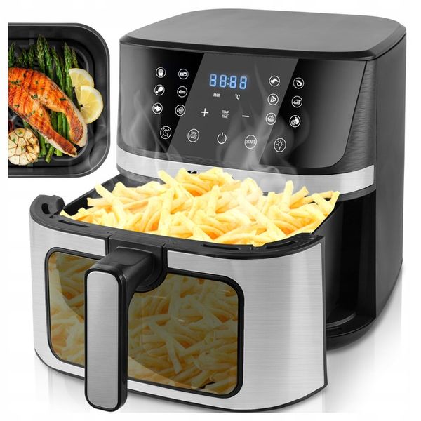 FRYTKOWNICA BEZTŁUSZCZOWA FRYTOWNICA AIR FRYER DUŻA 7L MOCNA 1800W zdjęcie 1