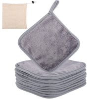 Zestaw Ściereczek do Demakijażu z Mikrofibry 9 Sztuk 15x15 cm Szary