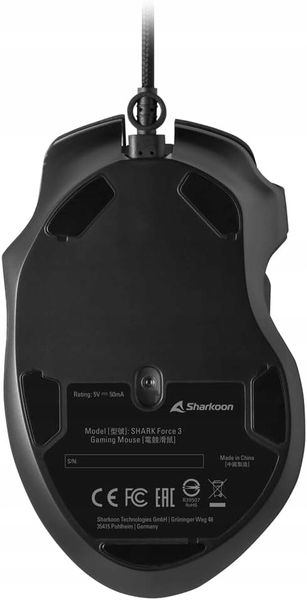 Mysz Sharkoon Shark Force 3 Black zdjęcie 5