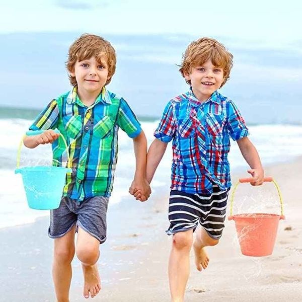 wiaderko do piaskownicy gumowe - miętowy zdjęcie 4