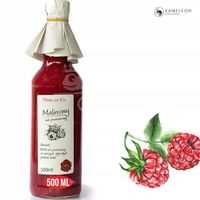 PROSTO ZE WSI mus SOK PRZECIEROWY MALINOWY 100% MALINY bez cukru 500ml 0,5L