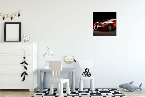 Obraz Drukowany 30X30 Czerwone Bugatti Veyron na Arena.pl