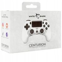 Pad bezprzewodowy, przewodowy do PS4 White Shark biały