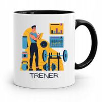 Dla Trenera Trenerki Kubek Czarny Najlepszy Trener Z Nadrukiem Ze Zdjęciem