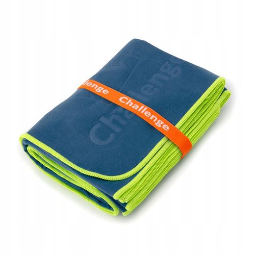 RĘCZNIK Z MIKROFIBRY 80x150 cm GRANATOWY zielona nitka NEW na Arena.pl