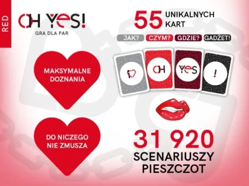 GRA DLA PAR wyzwania dla par OH YES! RED erotyczna PREZENT na Walentynki na Arena.pl