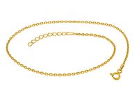 Delikatna pozłacana srebrna bransoletka na nogę ankier srebro 925 FL109BGN