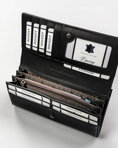 duży skórzany portfel damski na zatrzask i bigiel - 4u cavaldi na Arena.pl