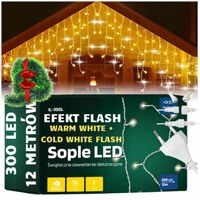 Kurtyna świetlna Zolta sople 201 - 300 lampek