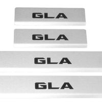 Listwa progowa MERCEDES GLA X156 Stal nierdzewna 304 mat z czarnymi literam