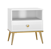 Szafka Nocna 1 Szuflada 1SZ 50 cm Biały Połysk GILDEN ML