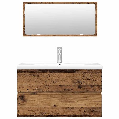 3-częściowy zestaw mebli łazienkowych, kolor starego drewna na Arena.pl