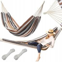 HAMAK OGRODOWY WISZĄCY HUŚTAWKA BUJAK BRAZYLIJSKI XL DUŻY POKROWIEC TORBA