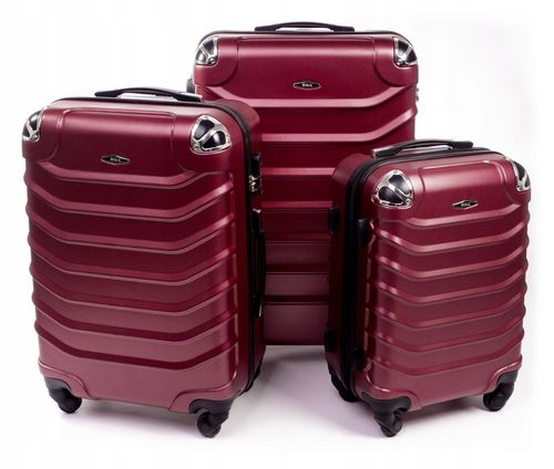 73 ZESTAW WALIZEK PODRÓŻNYCH RGL 3w1 XXL XL L KÓŁKA PODRÓŻNA TORBA ABS na Arena.pl